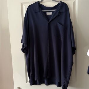 Oak Hill Dark Blue Casual Button Down Shirt